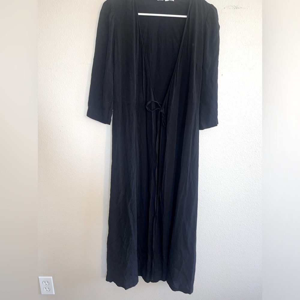 & Other Stories Black Long Duster size 4